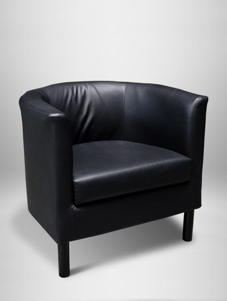 Barrel Chairs Black Leather - West Coast Event Productions, Inc.