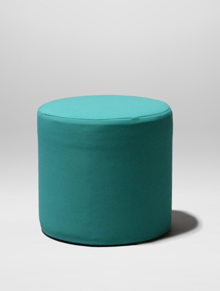 Teal Cylinder Ottoman West Coast Event Productions, Inc.