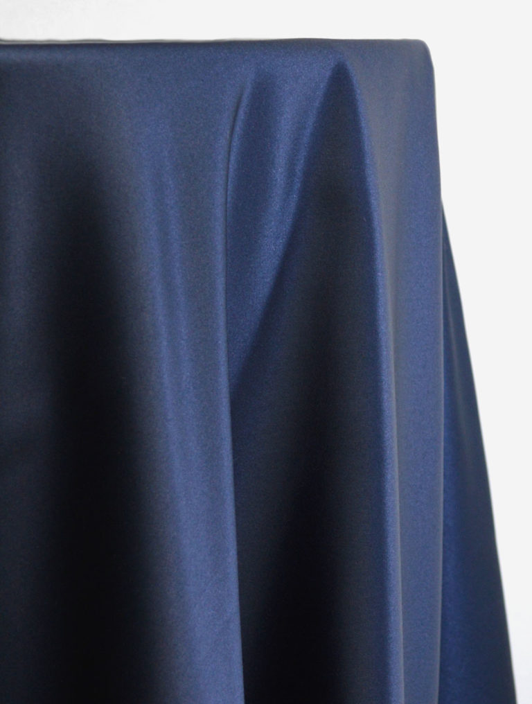 Navy Satin Linen West Coast Event Productions, Inc.