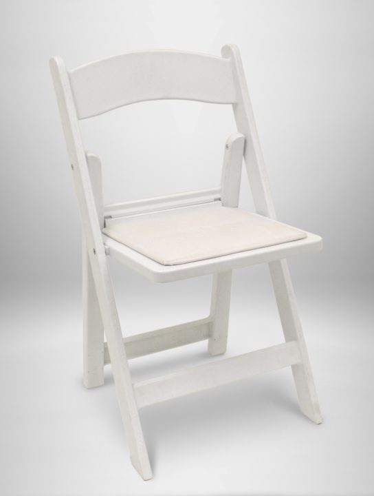 White Resin Folding Chairs West Coast Event Productions, Inc.