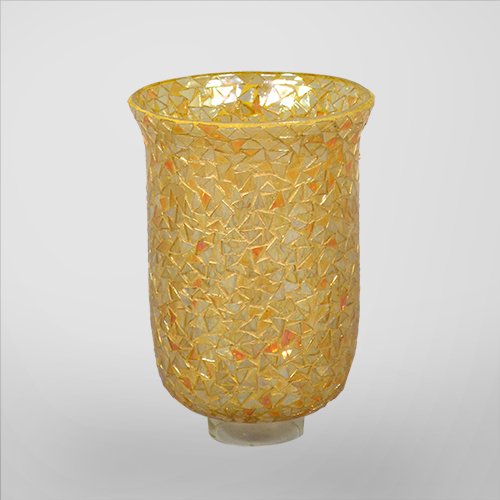 Gold Mosaic Candle Holder West Coast Event Productions, Inc.