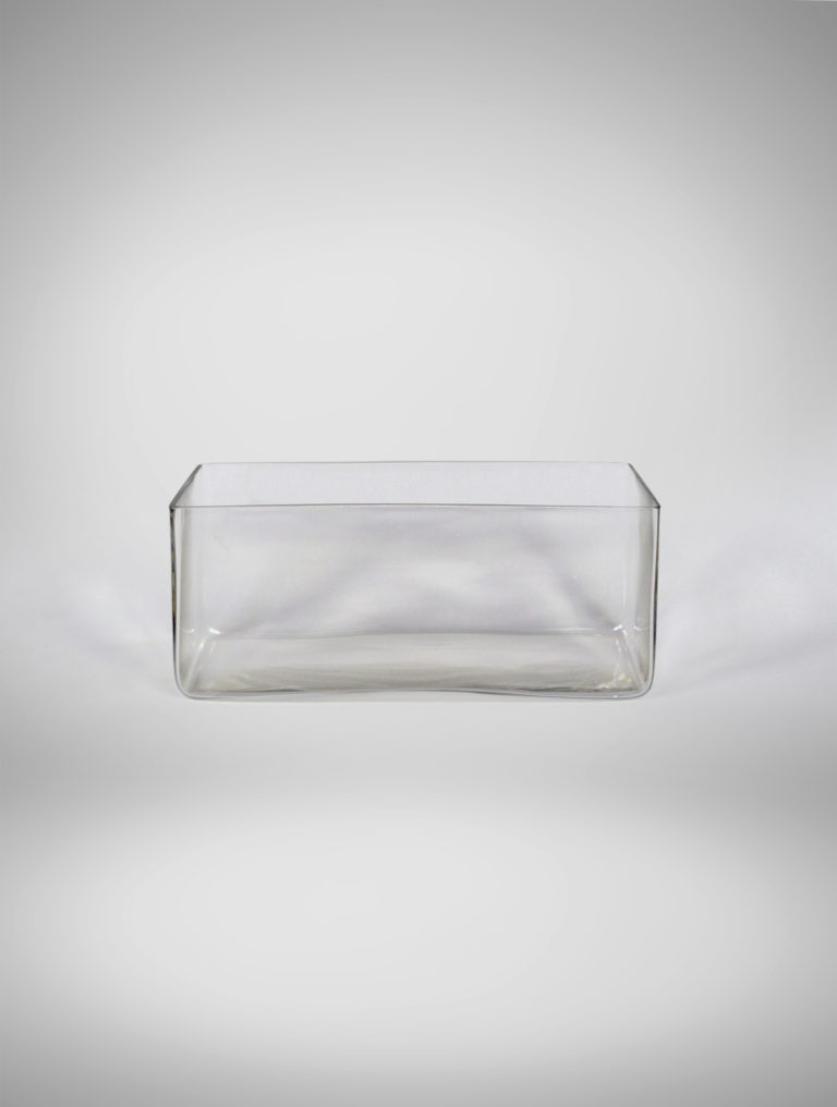 Low Rectangular Glass Vases West Coast Event Productions, Inc.